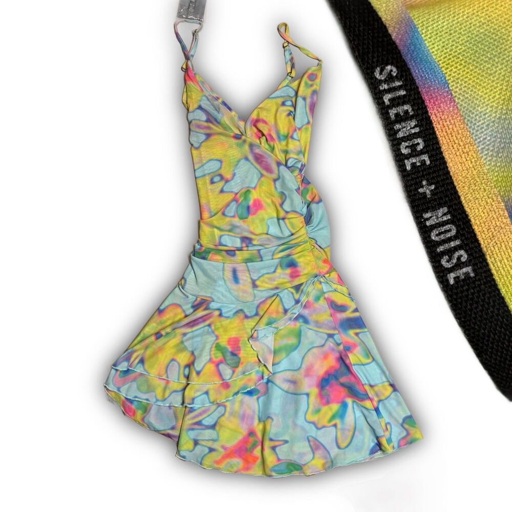 Silence + Noise Thermal Mesh Mini Dress